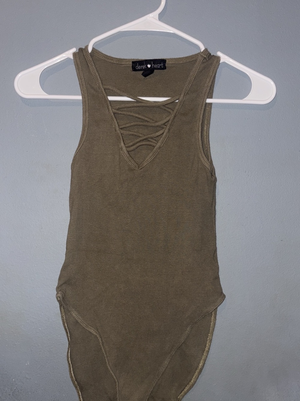 Dark olive green bodysuit